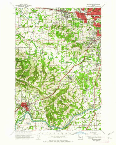 United States Geological Survey Beaverton, OR (1961, 62500-Scale) digital map