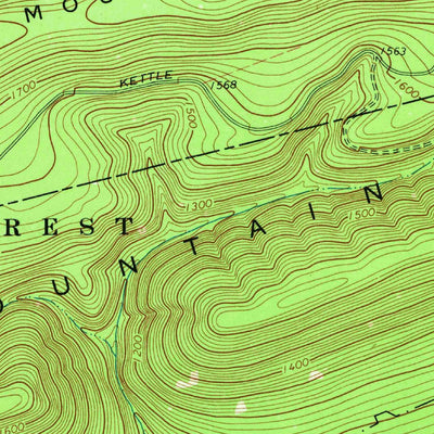 United States Geological Survey Beavertown, PA (1965, 24000-Scale) digital map