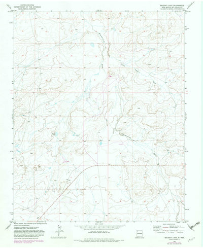 United States Geological Survey Becenti Lake, NM (1970, 24000-Scale) digital map