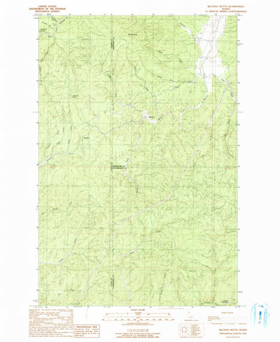 United States Geological Survey Bechtel Butte, ID (1990, 24000-Scale) digital map