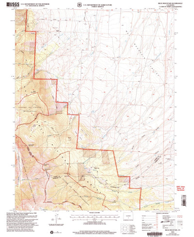 United States Geological Survey Beck Mountain, CO (2001, 24000-Scale) digital map