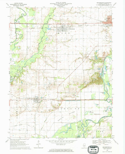 United States Geological Survey Beckemeyer, IL (1969, 24000-Scale) digital map