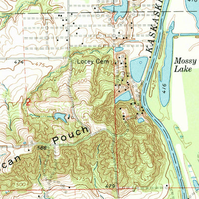 United States Geological Survey Beckemeyer, IL (1969, 24000-Scale) digital map