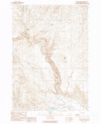 United States Geological Survey Becker Creek, OR (1990, 24000-Scale) digital map