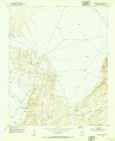 United States Geological Survey Becker SW, NM (1952, 24000-Scale) digital map