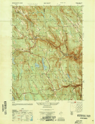 United States Geological Survey Becket, MA (1954, 25000-Scale) digital map