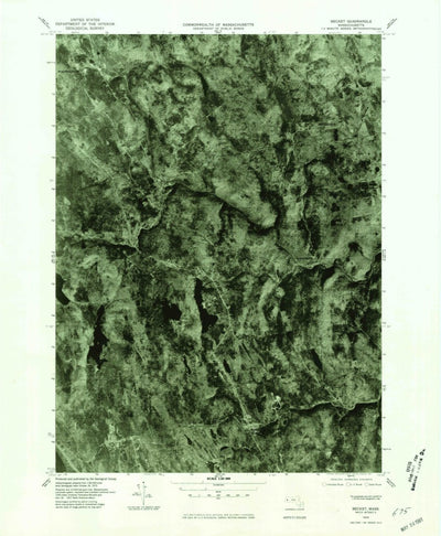 United States Geological Survey Becket, MA (1975, 24000-Scale) digital map