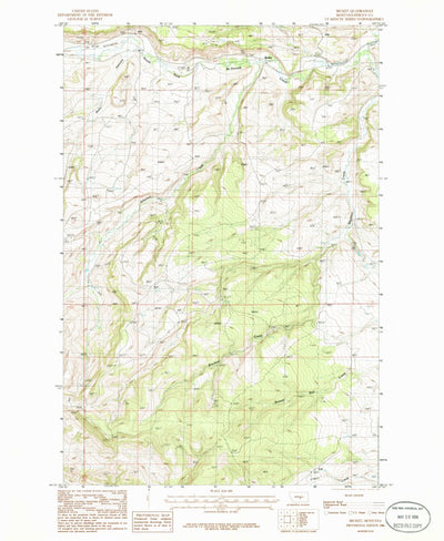 United States Geological Survey Becket, MT (1986, 24000-Scale) digital map