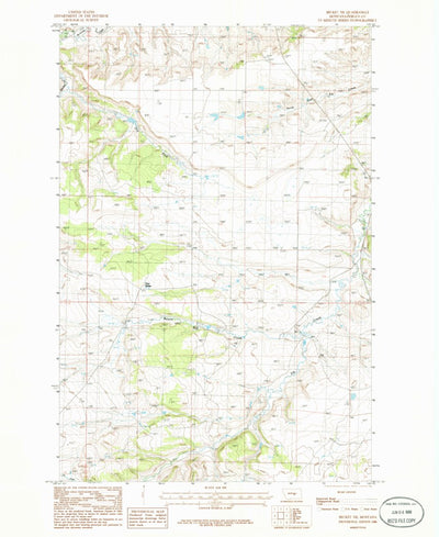 United States Geological Survey Becket NE, MT (1986, 24000-Scale) digital map