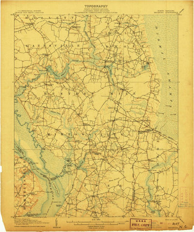 United States Geological Survey Beckford, NC (1907, 62500-Scale) digital map