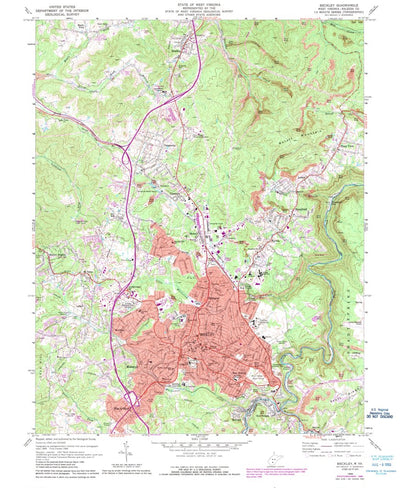 United States Geological Survey Beckley, WV (1969, 24000-Scale) digital map