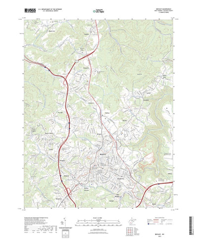 United States Geological Survey Beckley, WV (2023, 24000-Scale) digital map