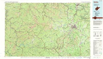 United States Geological Survey Beckley, WV-VA-KY (1982, 100000-Scale) digital map