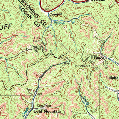 United States Geological Survey Beckley, WV-VA-KY (1982, 100000-Scale) digital map