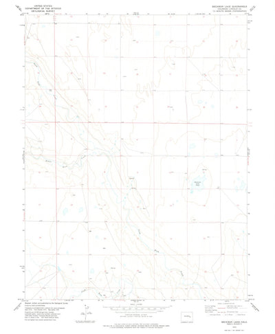 United States Geological Survey Beckman Lake, CO (1978, 24000-Scale) digital map