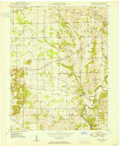 United States Geological Survey Becks Mill, IN (1950, 24000-Scale) digital map