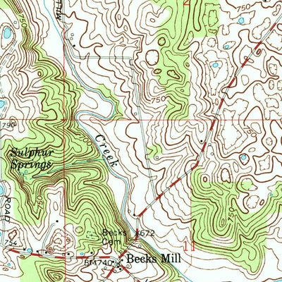 United States Geological Survey Becks Mill, IN (1966, 24000-Scale) digital map
