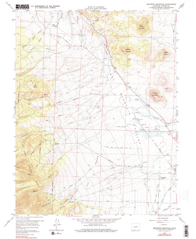 United States Geological Survey Beckwith Mountain, CO (1958, 24000-Scale) digital map