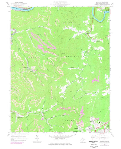 United States Geological Survey Beckwith, WV (1969, 24000-Scale) digital map