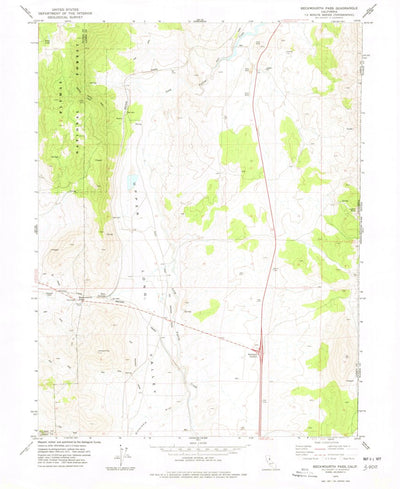 United States Geological Survey Beckwourth Pass, CA-NV (1975, 24000-Scale) digital map