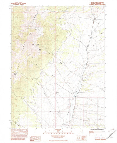 United States Geological Survey Becky Peak, NV (1982, 24000-Scale) digital map