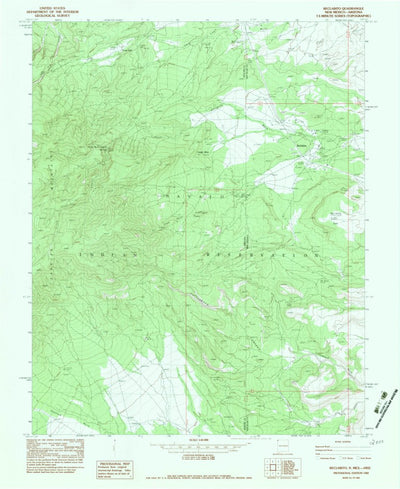 United States Geological Survey Beclabito, NM-AZ (1982, 24000-Scale) digital map