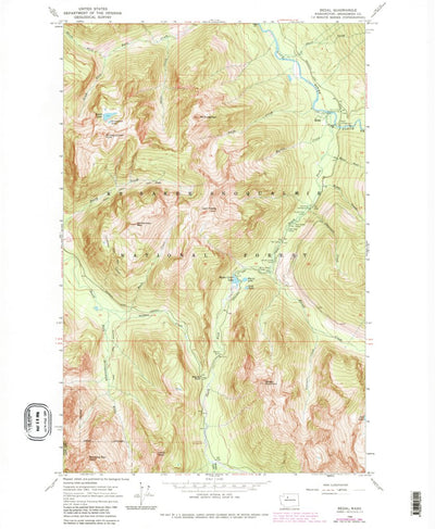 United States Geological Survey Bedal, WA (1966, 24000-Scale) digital map