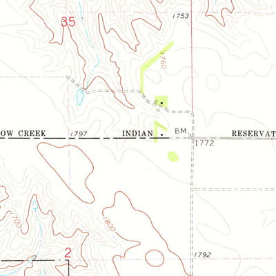 United States Geological Survey Bedashosha Lake, SD (1974, 24000-Scale) digital map