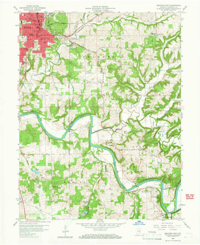 United States Geological Survey Bedford East, IN (1958, 24000-Scale) digital map