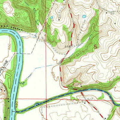 United States Geological Survey Bedford East, IN (1958, 24000-Scale) digital map