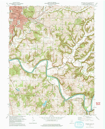 United States Geological Survey Bedford East, IN (1978, 24000-Scale) digital map