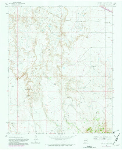 United States Geological Survey Bedford Hill, NM (1968, 24000-Scale) digital map