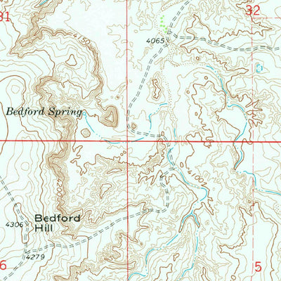 United States Geological Survey Bedford Hill, NM (1968, 24000-Scale) digital map