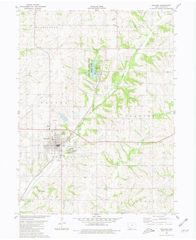 United States Geological Survey Bedford, IA (1980, 24000-Scale) digital map