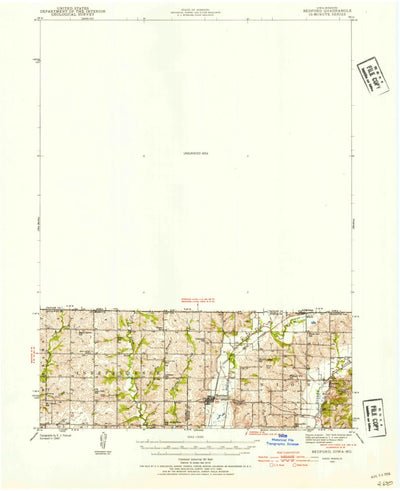 United States Geological Survey Bedford, IA-MO (1940, 62500-Scale) digital map
