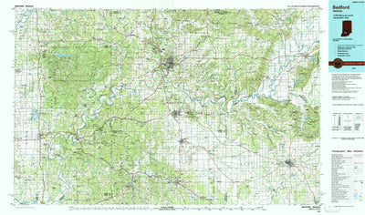 United States Geological Survey Bedford, IN (1990, 100000-Scale) digital map