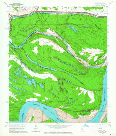 United States Geological Survey Bedford, LA-MS (1963, 24000-Scale) digital map