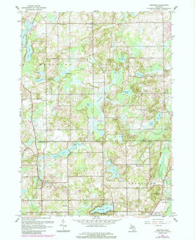 United States Geological Survey Bedford, MI (1961, 24000-Scale) digital map