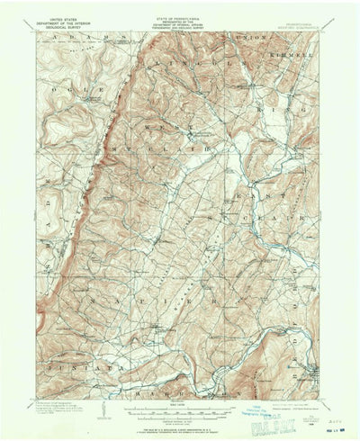 United States Geological Survey Bedford, PA (1908, 62500-Scale) digital map