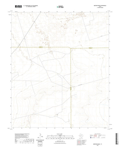 United States Geological Survey Bedford Ranch, TX (2022, 24000-Scale) digital map