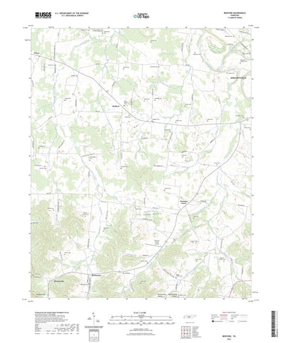 United States Geological Survey Bedford, TN (2022, 24000-Scale) digital map