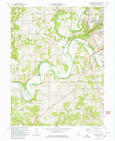 United States Geological Survey Bedford West, IN (1979, 24000-Scale) digital map