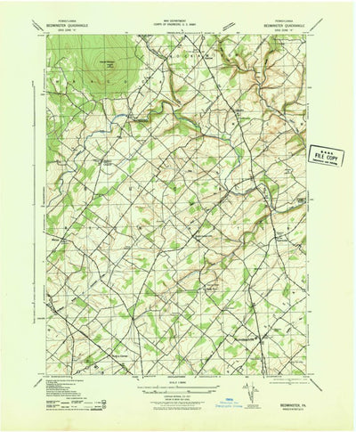 United States Geological Survey Bedminster, PA (1943, 31680-Scale) digital map