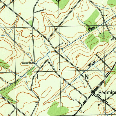 United States Geological Survey Bedminster, PA (1943, 31680-Scale) digital map