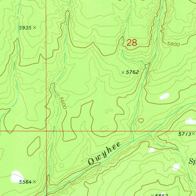 United States Geological Survey Bedstead Ridge, ID (1973, 24000-Scale) digital map