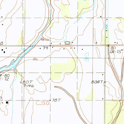 United States Geological Survey Bee Bayou, LA (1987, 24000-Scale) digital map