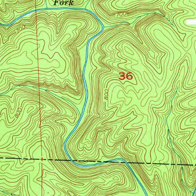 United States Geological Survey Bee Branch, AL (1960, 24000-Scale) digital map