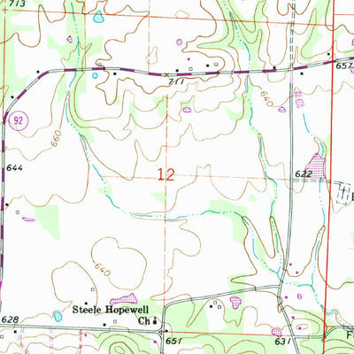 United States Geological Survey Bee Branch, AR (1991, 24000-Scale) digital map