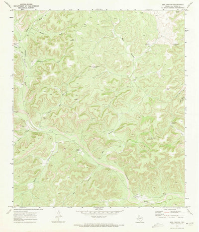 United States Geological Survey Bee Canyon, TX (1970, 24000-Scale) digital map