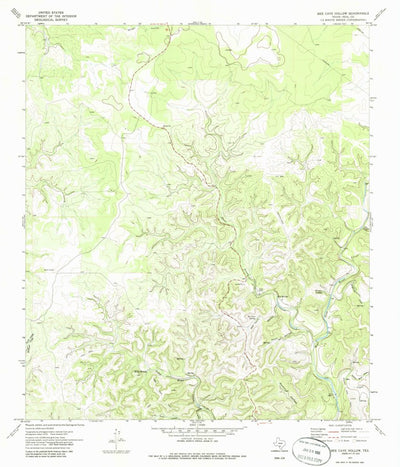 United States Geological Survey Bee Cave Hollow, TX (1971, 24000-Scale) digital map